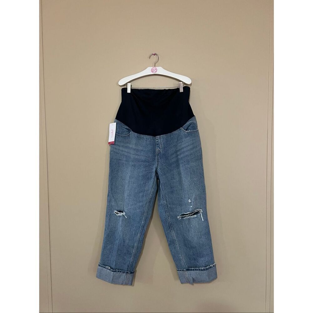 Isabel Maternity By Ingrid & Isabel Cropped Vintage Straight Jeans Woman’s Size